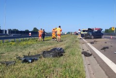 Wypadek na A4, zderzyły się dwa auta