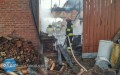 Pożar budynku gospodarczego w Markowej
