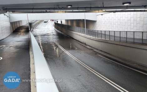 Tunel w Łańcucie zalany