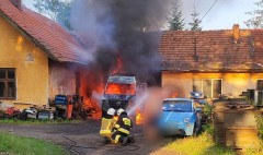 Pożar auta w&nbsp;Wysokiej